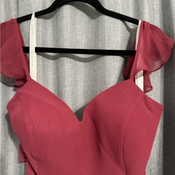 Mulberry Floor Length Bridesmaid Dress - Picture 4 of 8